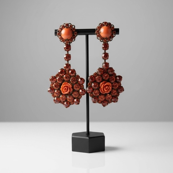 Dimitriadis Jewelry - Dimitriadis Anthropologie Dangling Rose Earrings EUC